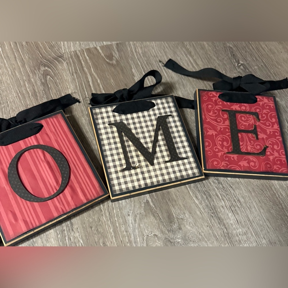 Decorative “HOME” Wall Plaques | Farmhouse Wall Decor | Cozy Home Sign Set - Picture 4 of 4